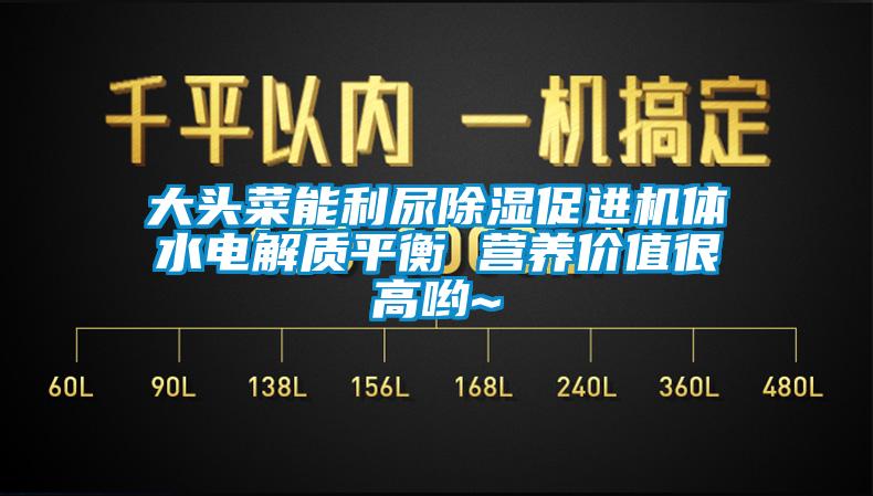 大頭菜能利尿除濕促進(jìn)機(jī)體水電解質(zhì)平衡 營養(yǎng)價值很高喲~